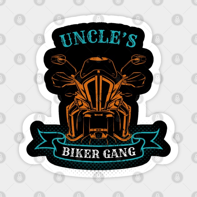 Uncle's Biker Gang Father's Day Sticker by DwiRetnoArt99